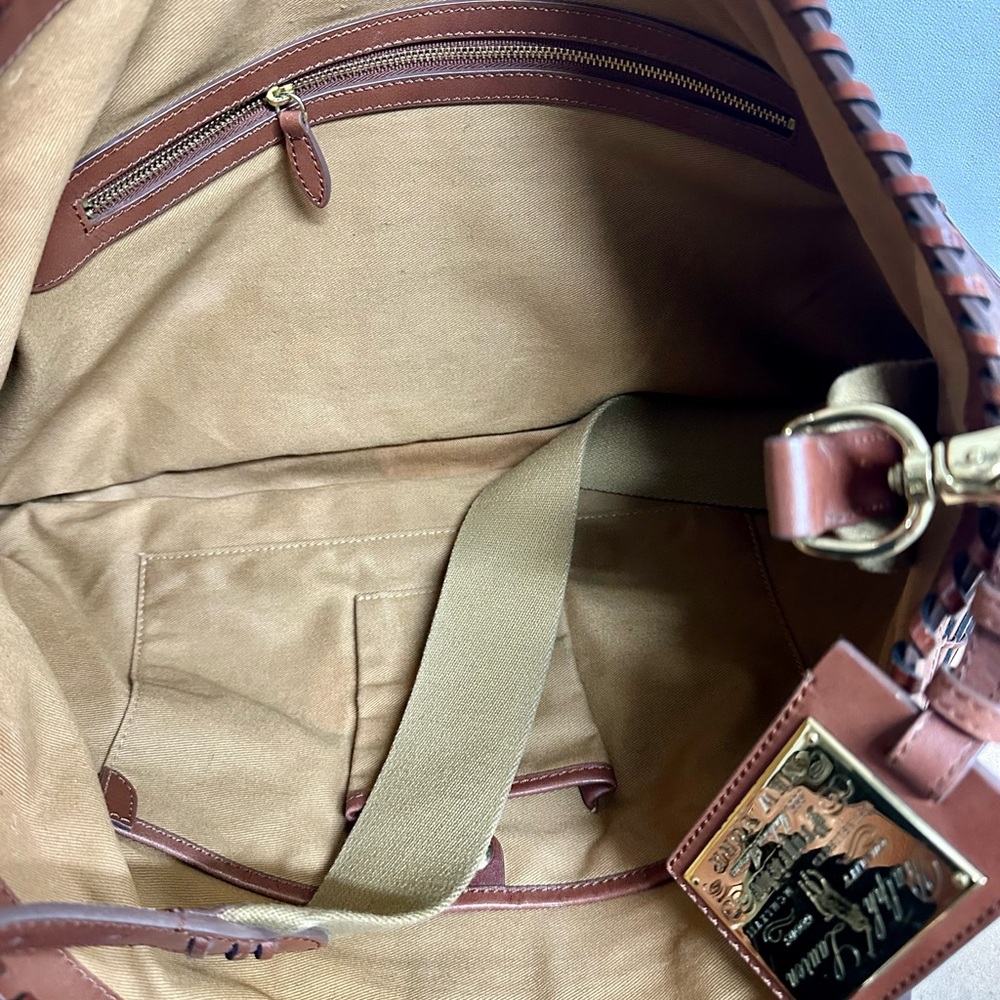 Elegant and rare Ralph Lauren Brown Leather Bag from the Safari collection - Picture 3 of 14